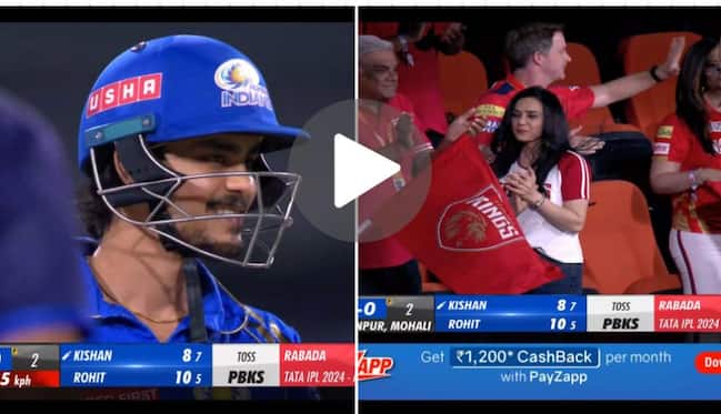 [Watch] Preity Zinta Gets 'Smile On Her Face' As Rabada Gets Ishan Kishan's Wicket